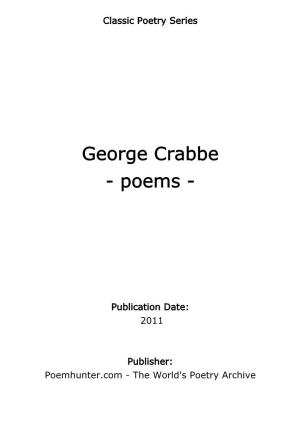 George Crabbe - Poems