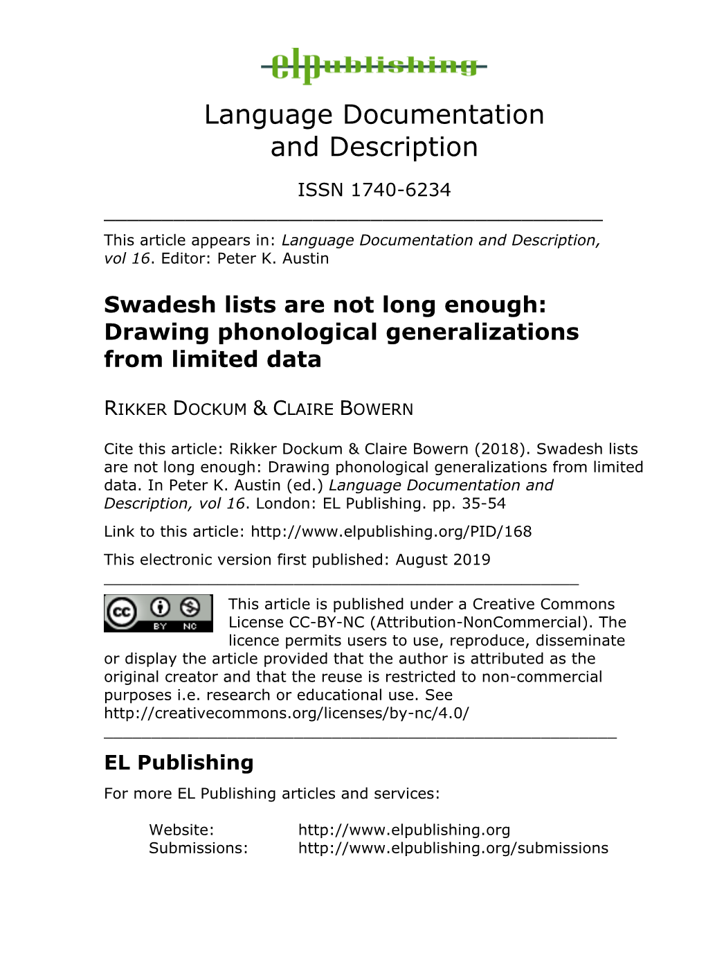 Swadesh Lists Are Not Long Enough: Drawing Phonological Generalizations from Limited Data