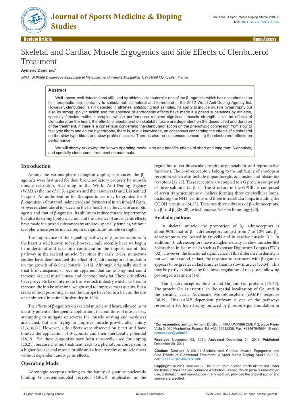 Skeletal and Cardiac Muscle Ergogenics and Side Effects Of