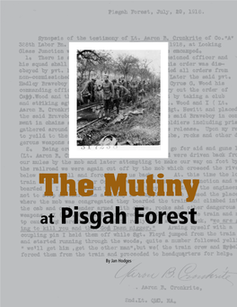 The Mutiny at Pisgah Forest Prologue 29 Engineering and Labor Battalions, Where They Were Put to Use Building, Digging, and Hauling