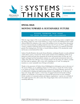 Systems Thinker, We Are Publishing Chapter 8 of the Limits to Growth:The 30-Year Update in Its Entirety (P