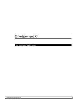 Entertainment XII