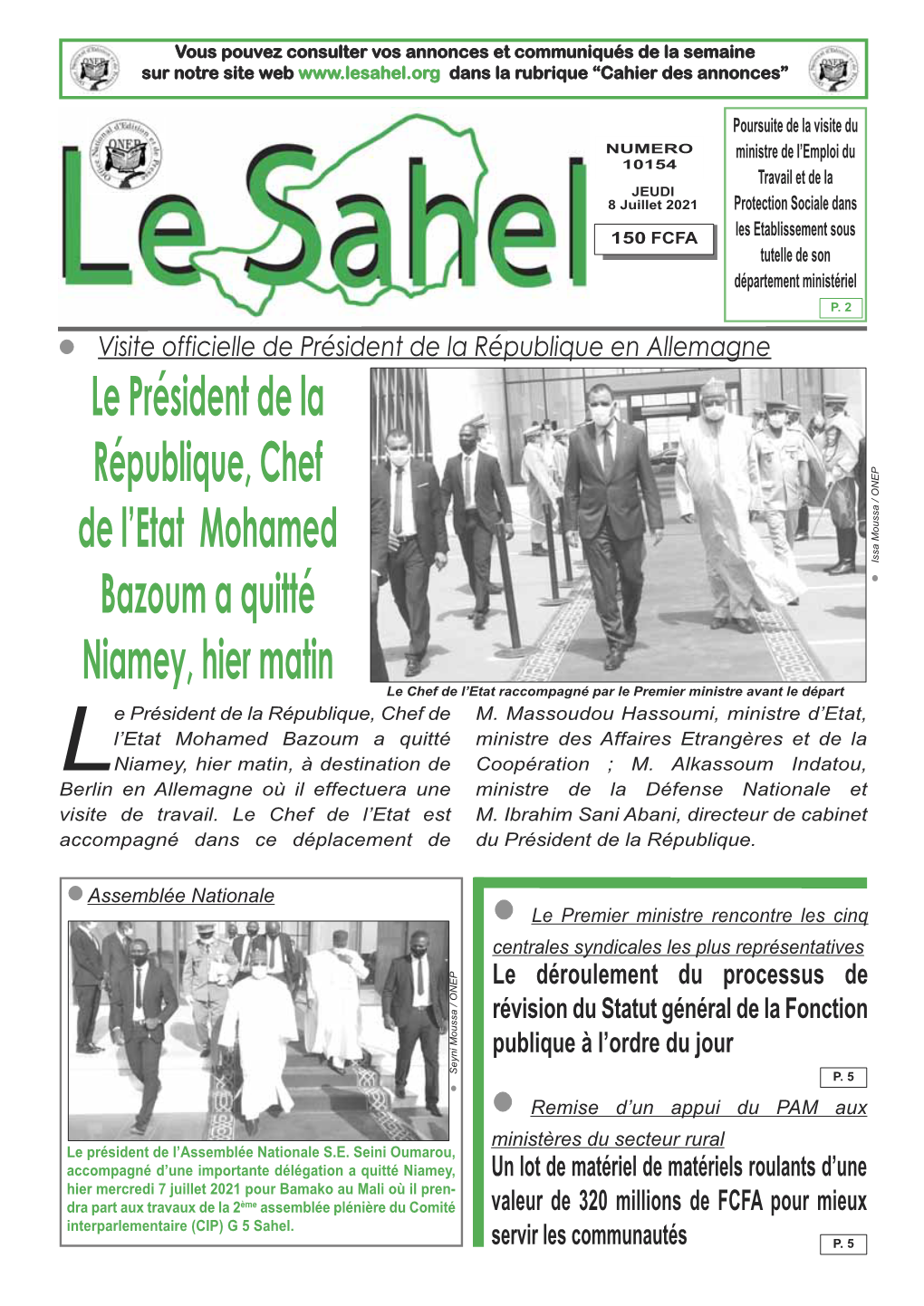 Le Sahel Du 08-07-21