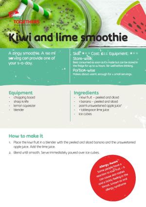 Kiwi and Lime Smoothie