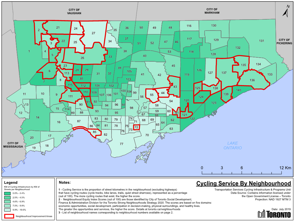 Cycling Service by Neighbourhood