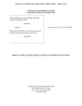 An Amicus Curiae Brief