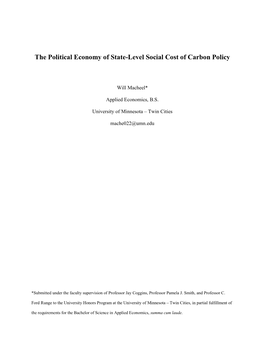 The Political Economy of State-Level Social Cost of Carbon Policy