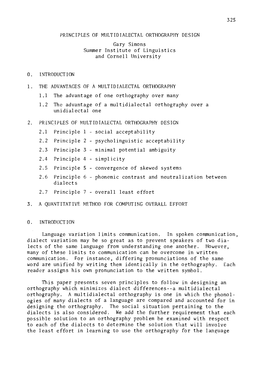 Principles of Hul Tidialectal Orthography Design O