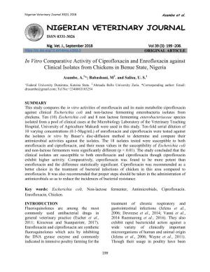 Nigerian Veterinary Journal 39(3)