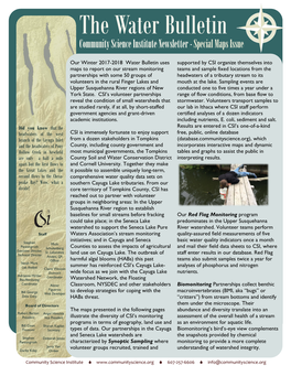 Special Maps Issue of the Water Bulletin