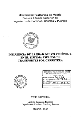 Bsífluencia De La Edad De Los Vehículos En El Sistema Español De Transportes Por Carretera