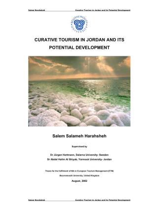 Curative Tourism in Jordan and Its Potential Development
