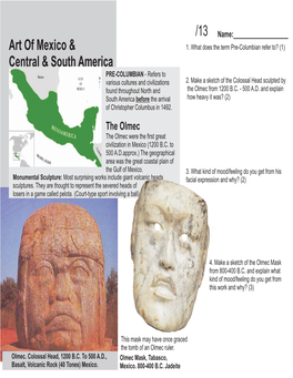 Art of Mexico, Central and South America