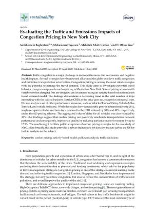 Evaluating the Traffic and Emissions Impacts of Congestion Pricing In