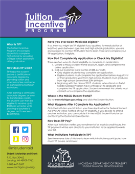 5111 Tuition Incentive Program Flyer