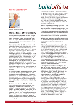 Making Sense of Sustainability Established the Sub-Text Used Was “The Triple Bottom Line”