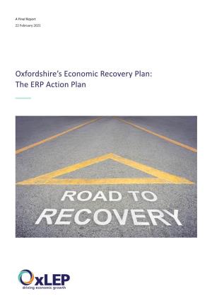 Oxfordshire's Economic Recovery Plan: the ERP Action Plan