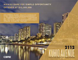 Waikiki Rare Fee Simple Opportunity Offered at $12,000,000