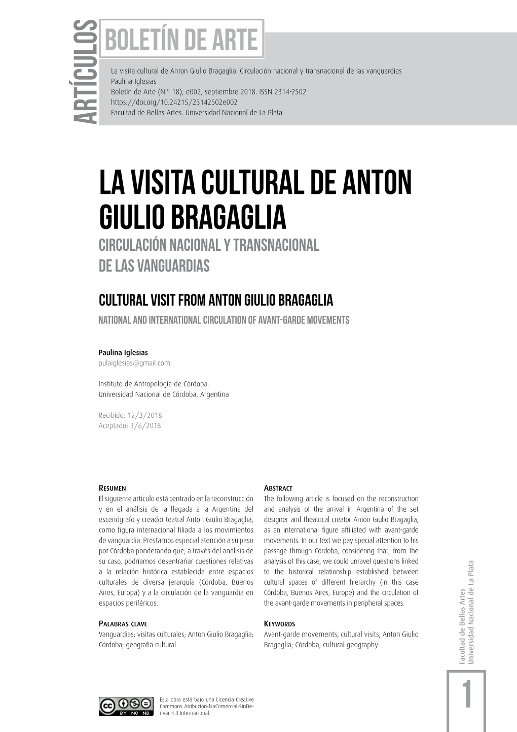 La Visita Cultural De Anton Giulio Bragaglia