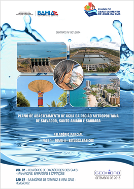 Capítulo 07 – Diagnóstico Dos Sistemas De Abastecimento De Água – Mananciais, Barragens E Captações – Municípios De Vera Cruz E Itaparica