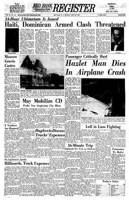 Hazlet Man Dies in Airplane Crash