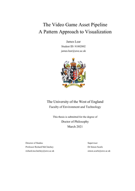 The Video Game Asset Pipeline a Pattern Approach to Visualization