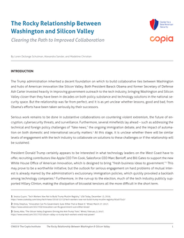The Rocky Relationship Between Washington and Silicon Valley Clearing the Path to Improved Collaboration