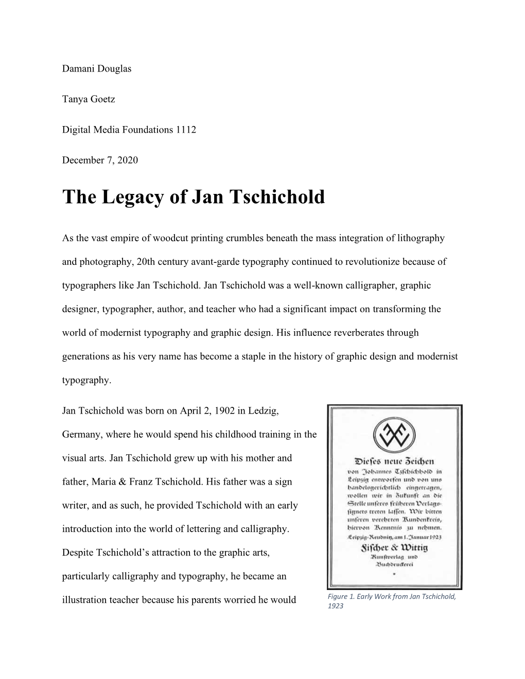 The Legacy of Jan Tschichold