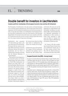 Double Benefit for Investors in Liechtenstein, 1999