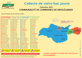 Collecte De Votre Bac Jaune Calendrier 2021 COMMUNAUTÉ DE COMMUNES DE BROCÉLIANDE