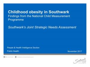 National Childhood Obesity Programme Findings & Recommendations
