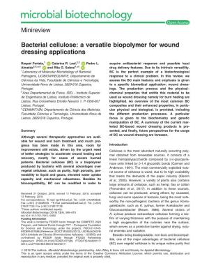 Bacterial Cellulose: a Versatile Biopolymer for Wound Dressing Applications