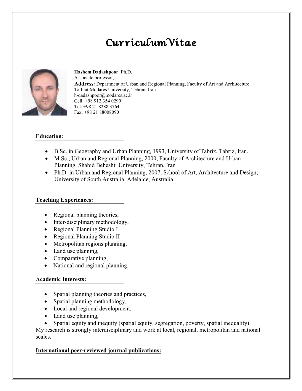 Curriculum Vitae