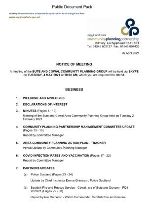 (Public Pack)Agenda Document for Bute and Cowal Community