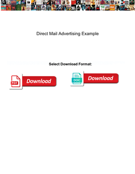 Direct Mail Advertising Example