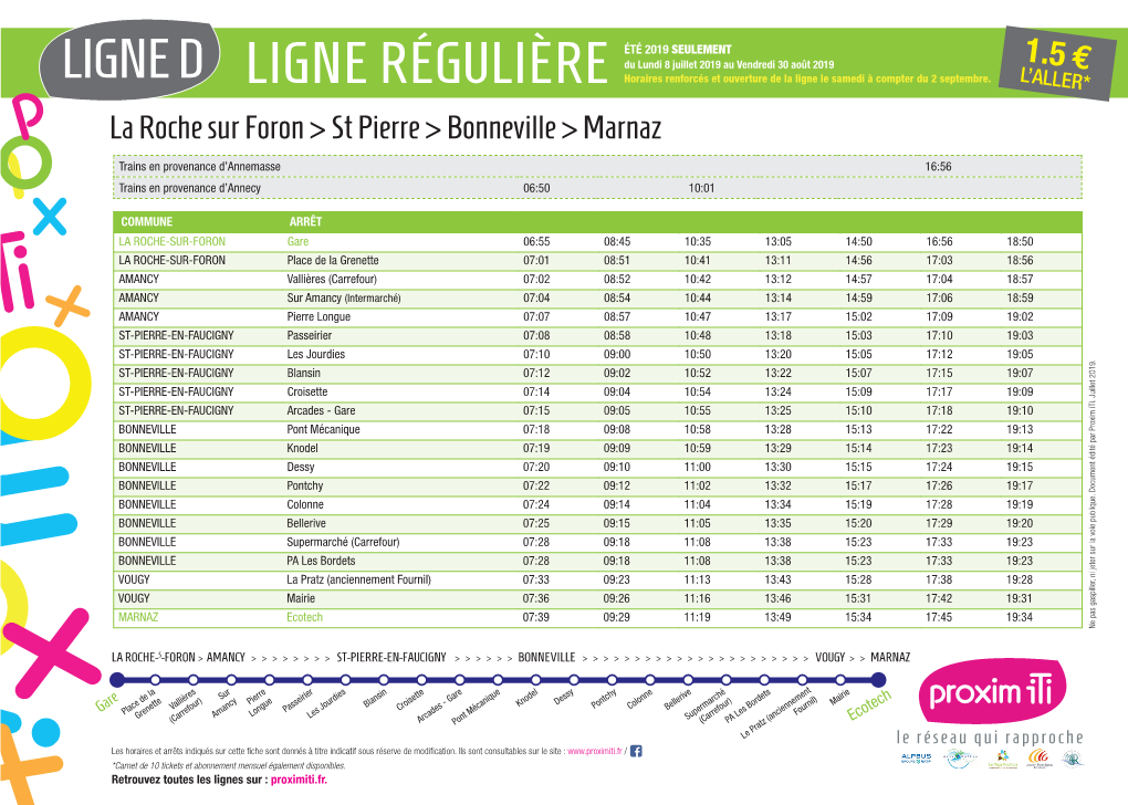 LIGNE D LIGNE RÉGULIÈRE Horaires Renforcés Et Ouverture De La Ligne Le Samedi À Compter Du 2 Septembre