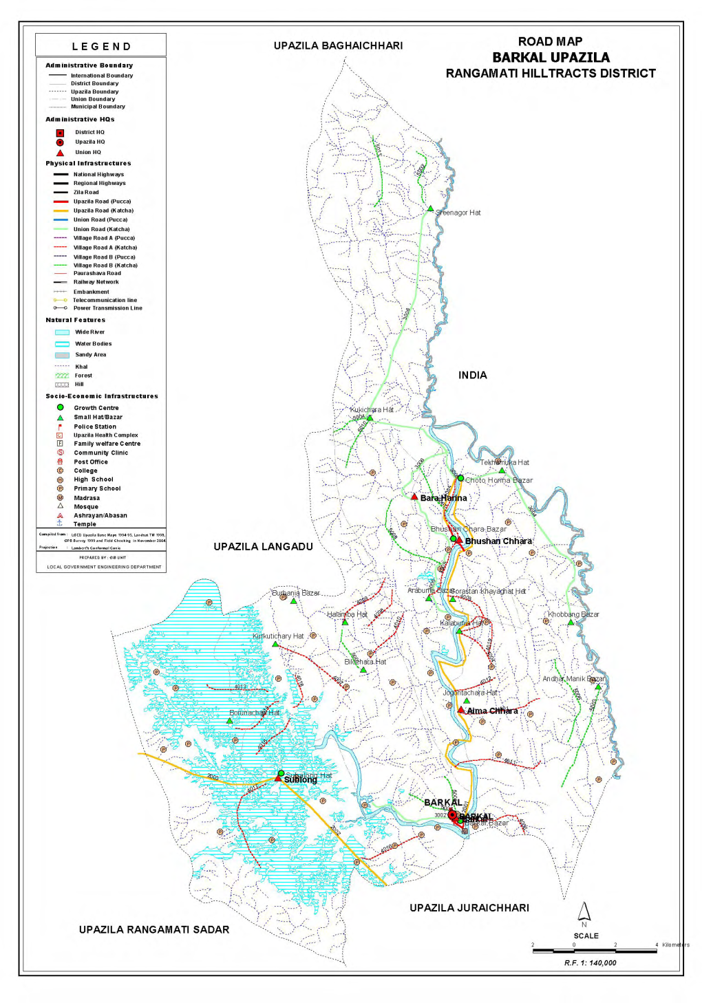 Inventory of LGED Road Network, March 2005, Bangladesh