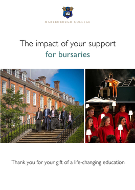 The Impact of Your Support for Bursaries