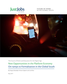 New Opportunities in the Platform Economy On-Ramps to Formalization in the Global South