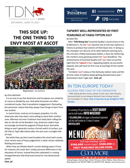 TDN AMERICA TODAY the G1 Coronation S