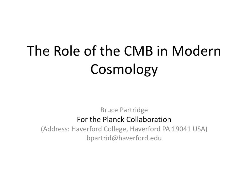 The Role of the CMB in Modern Cosmology