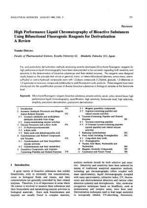 High Performance Using Bifunctional a Review Liquid Chromatography