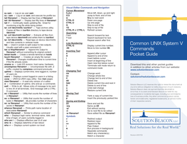 Common UNIX System V Commands Pocket Guide