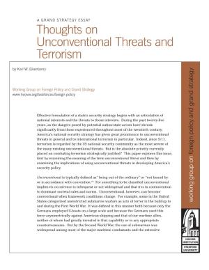 Thoughts on Unconventional Threats and Terrorism