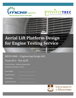 Aerial Lift Platform Design for Engine Testing Service