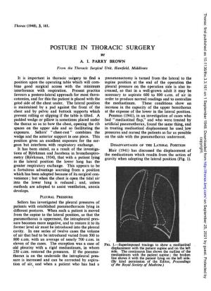 Posture in Thoracic Surgery by A