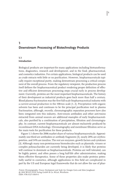 1 Downstream Processing of Biotechnology Products