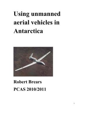 Using Unmanned Aerial Vehicles in Antarctica