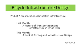 Bicycle Infrastructure Design