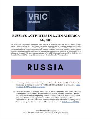 Russia's Activities in Latin America